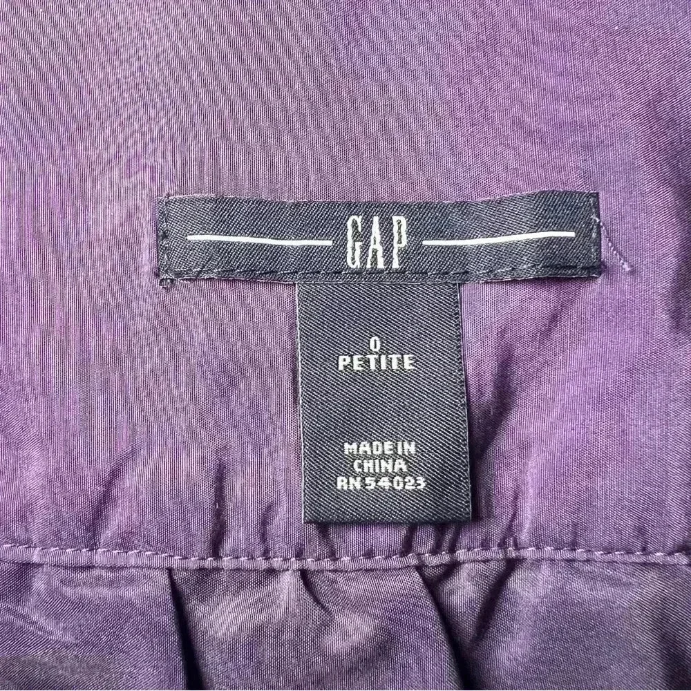 GAP Petite Women’s Satin Gathered Purple A-Line Skirt Size 0 Petite - Picture 9 of 12